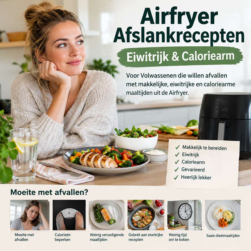 Airfryer Afslankrecepten Eiwitrijk & Caloriearm - Airfryer Afslankrecepten Eiwitrijk & Caloriearm